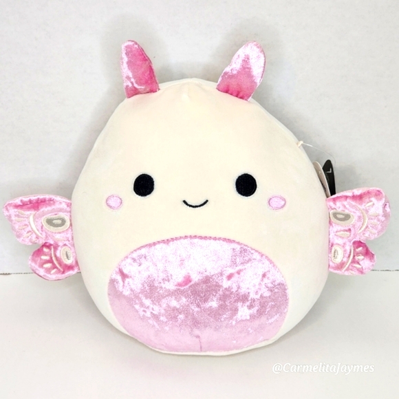 🖤 PRIMROSE & PRIOR 🦋🐛 White & Pink Velvet Moth & Caterpillar Select Series - Picture 2 of 14